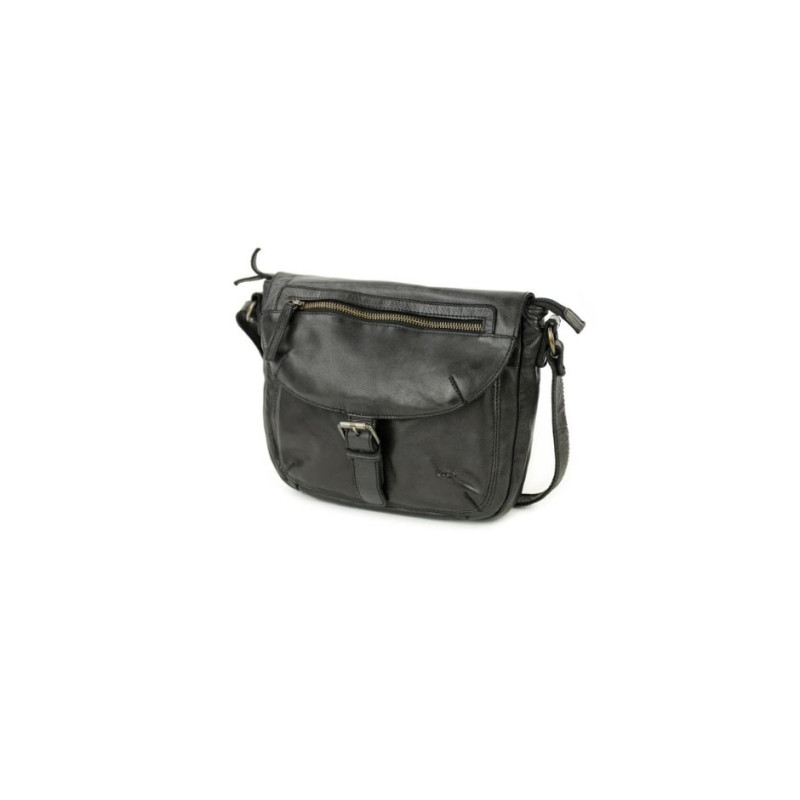Sac en cuir noir Mattea