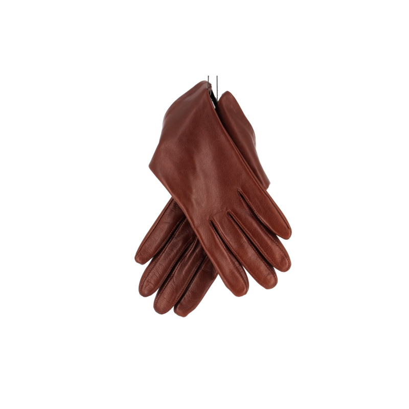 gants marron en cuir