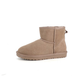 Boots en cuir taupe Kelara
