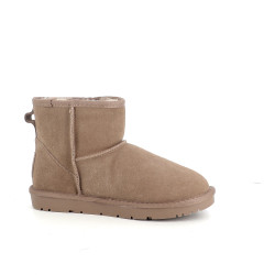 Boots en cuir taupe Kelara