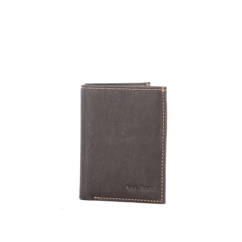 portefeuille marron en cuir