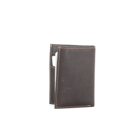 portefeuille marron en cuir