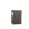 portefeuille marron en cuir