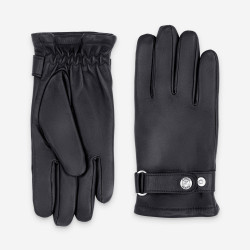 Gants en cuir noir