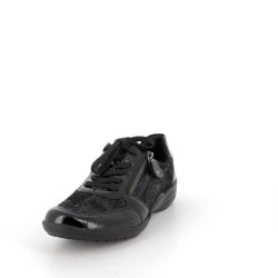 baskets basses Remonte en noir brillant