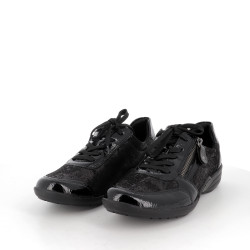 baskets basses Remonte en noir brillant