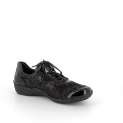 baskets basses Remonte en noir brillant
