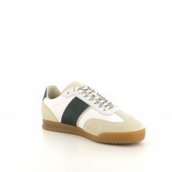 Baskets basses blanches et vertes