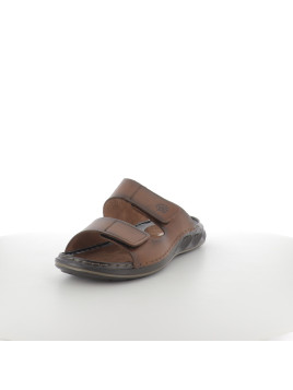Mules marron en cuir