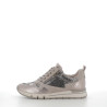 Baskets basses taupe en cuir