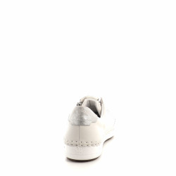 Baskets blanches à zip latéral