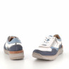 Baskets basses bleues à zip latéral
