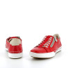 Baskets rouges à zip latéral