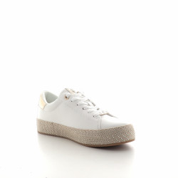 Baskets basses blanches et dorées