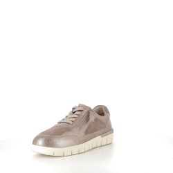 Baskets basses en cuir bronze