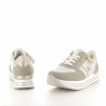 Baskets basses beiges et vertes