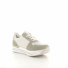 Baskets basses beiges et vertes