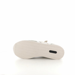 Baskets basses beiges et vertes