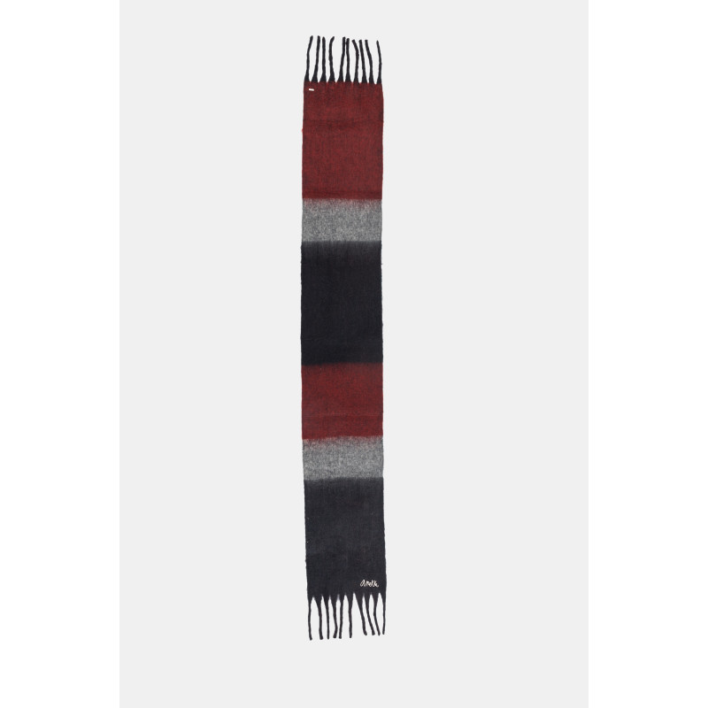 Echarpe rouge gris et noire
