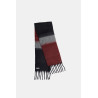 Echarpe rouge gris et noire