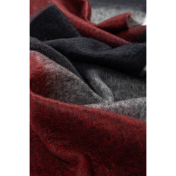 Echarpe rouge gris et noire