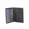 Portefeuille en cuir noir
