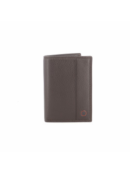 Portefeuille en cuir chocolat