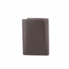 Portefeuille en cuir chocolat