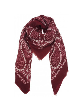 Foulard acrylique bordeaux