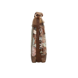 Sac À Bandoulière Marron Trois Compartiments Anekke