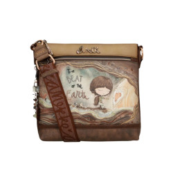 Sac À Bandoulière Marron Trois Compartiments Anekke