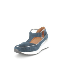 Salomés bleu marine en cuir daim