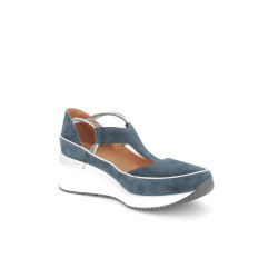 Salomés bleu marine en cuir daim