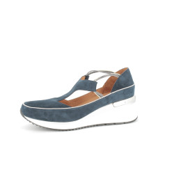 Salomés bleu marine en cuir daim