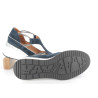 Salomés bleu marine en cuir daim
