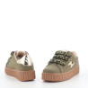 Baskets Basses Kaki synthetique