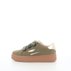 Baskets Basses Kaki synthetique