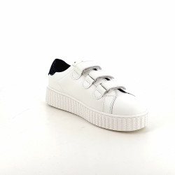 Baskets Blanches avec Motif Denim VANESSA WU