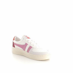 Baskets basses blanches et roses