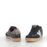 Baskets noires paillettes et léopard