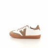 Baskets basses blanches et velour marron