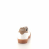 Baskets basses blanches et velour marron