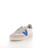 Baskets basses blanches détails bleus