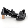 Mocassins noire Tamaris synthétique vernis