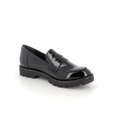 Mocassins noire Tamaris synthétique vernis