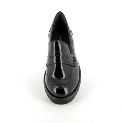 Mocassins noire Tamaris synthétique vernis