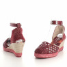 Nu-pieds rouge avec foulard