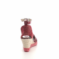 Nu-pieds rouge avec foulard