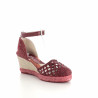 Nu-pieds rouge avec foulard