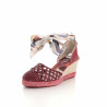 Nu-pieds rouge avec foulard